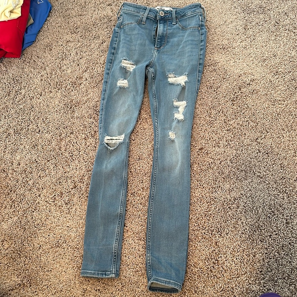 Hollister denim leggings curvy high rise size 23 waist length 26